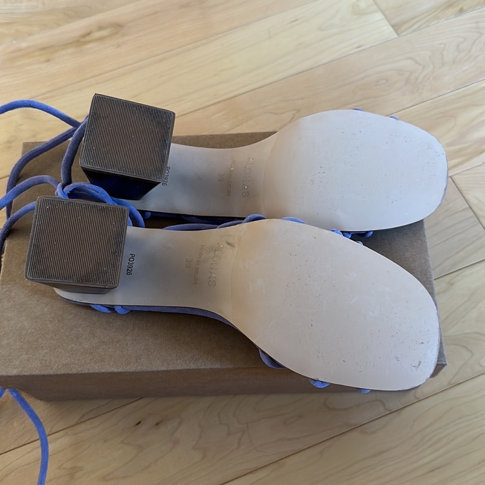 ALOHAS Goldie Mauve suede lace-up sandals with block heel - size 39 | 8.5-9 - Picture 5 of 7